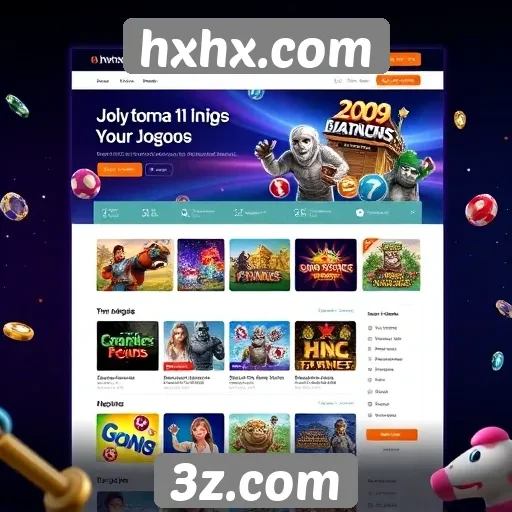 Evolução do design do site de jogos hxhx.com
